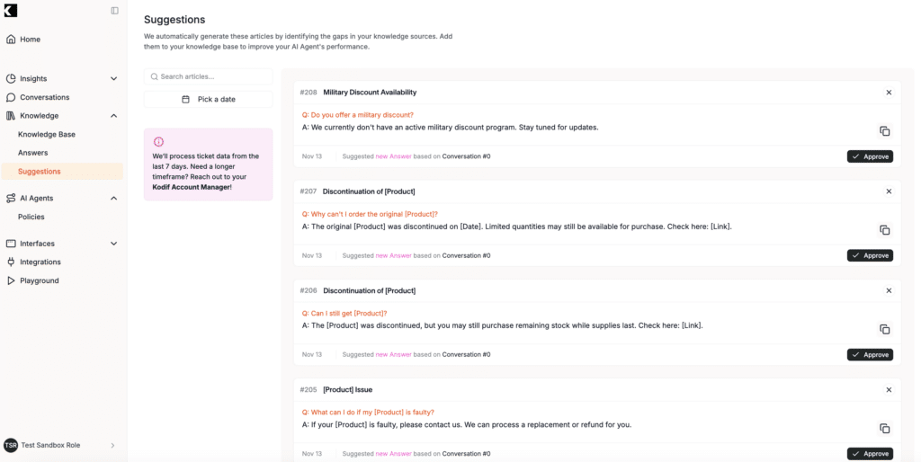 ai suggestions feature